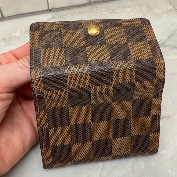 🔥 SOLD 🔥 Louis Vuitton Porte Monnaie Plat Damier Brown card case - Picture 8 of 16